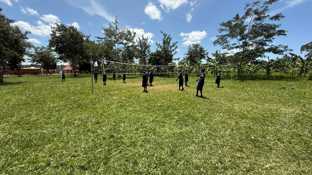 Students playing Volleyball